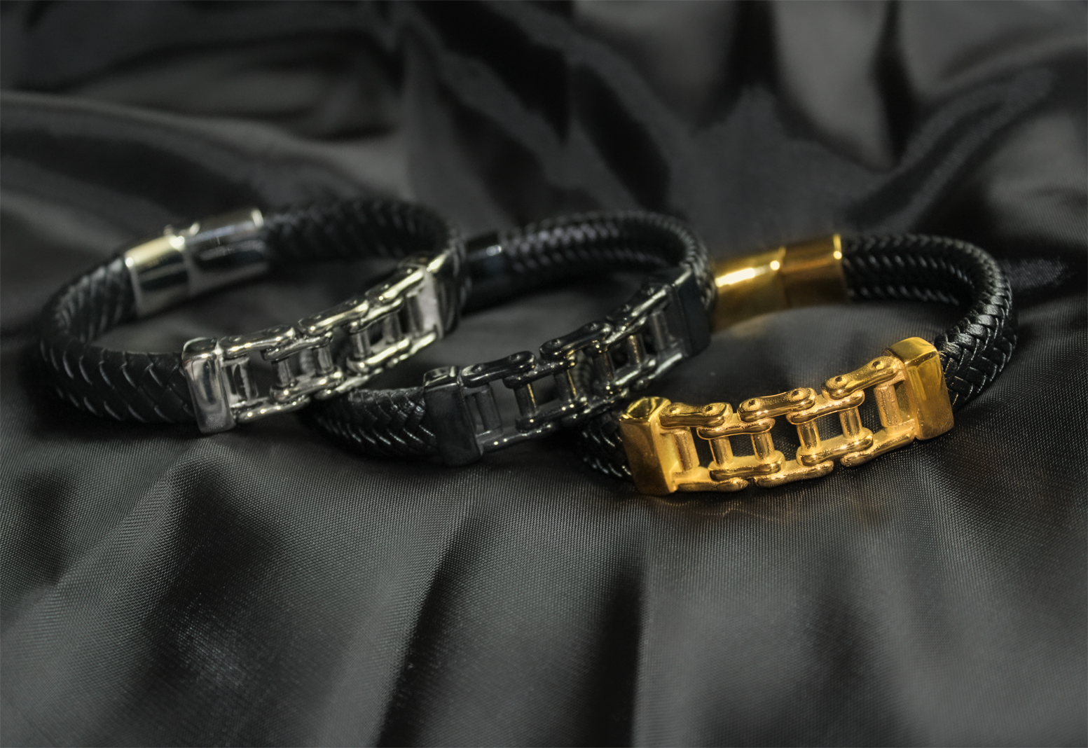 Amen bracelet with Our Father in black leather | online sales on HOLYART.com
